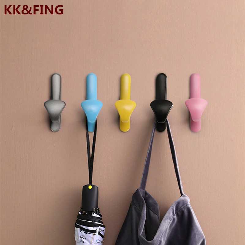 

KK&FING Color Door Back Hooks Wall Hooks Clothes Hanger Kitchen storage Hanger Keys Creative Hook Wall Decoration