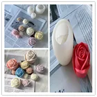 Силиконовые формы в виде розы для ароматизированных свечей на День святого Валентина, форма для цветов, льда, шоколада, сделай сам, штукатурка, диффузор, камень для мыла, домашнее украшение