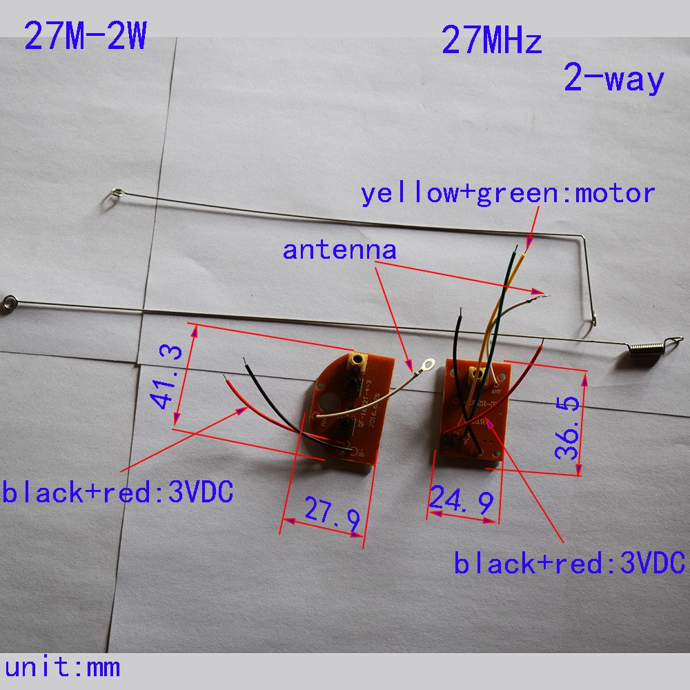 1 шт 27 мгц 40 мгц 24g 2 сторонняя 4 поло