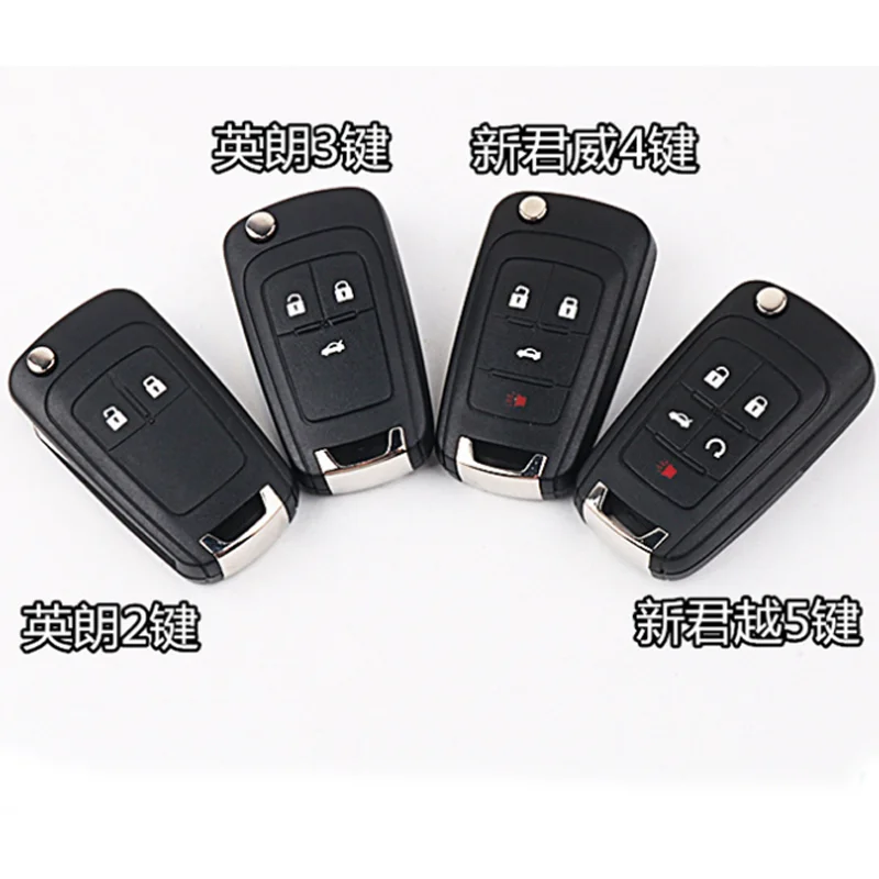 

DAKATU 3pcs Flip Folding Remote Key Shell For Chevrolet Cruze Lova Sail Aveo Remote Key Case With HU100 Blade For Buick