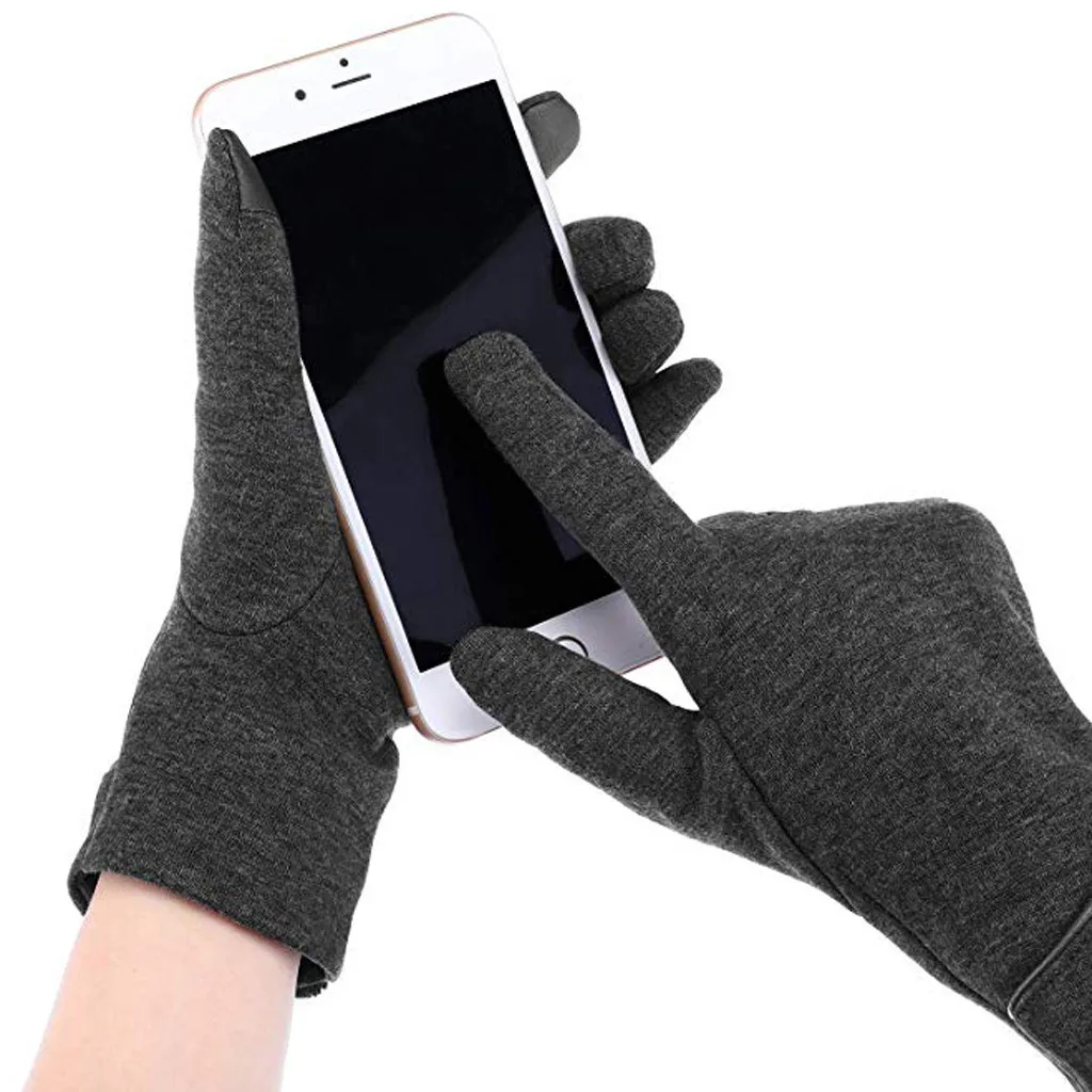 3 пары женские толстые зимние теплые перчатки на весь палец уличные спортивные