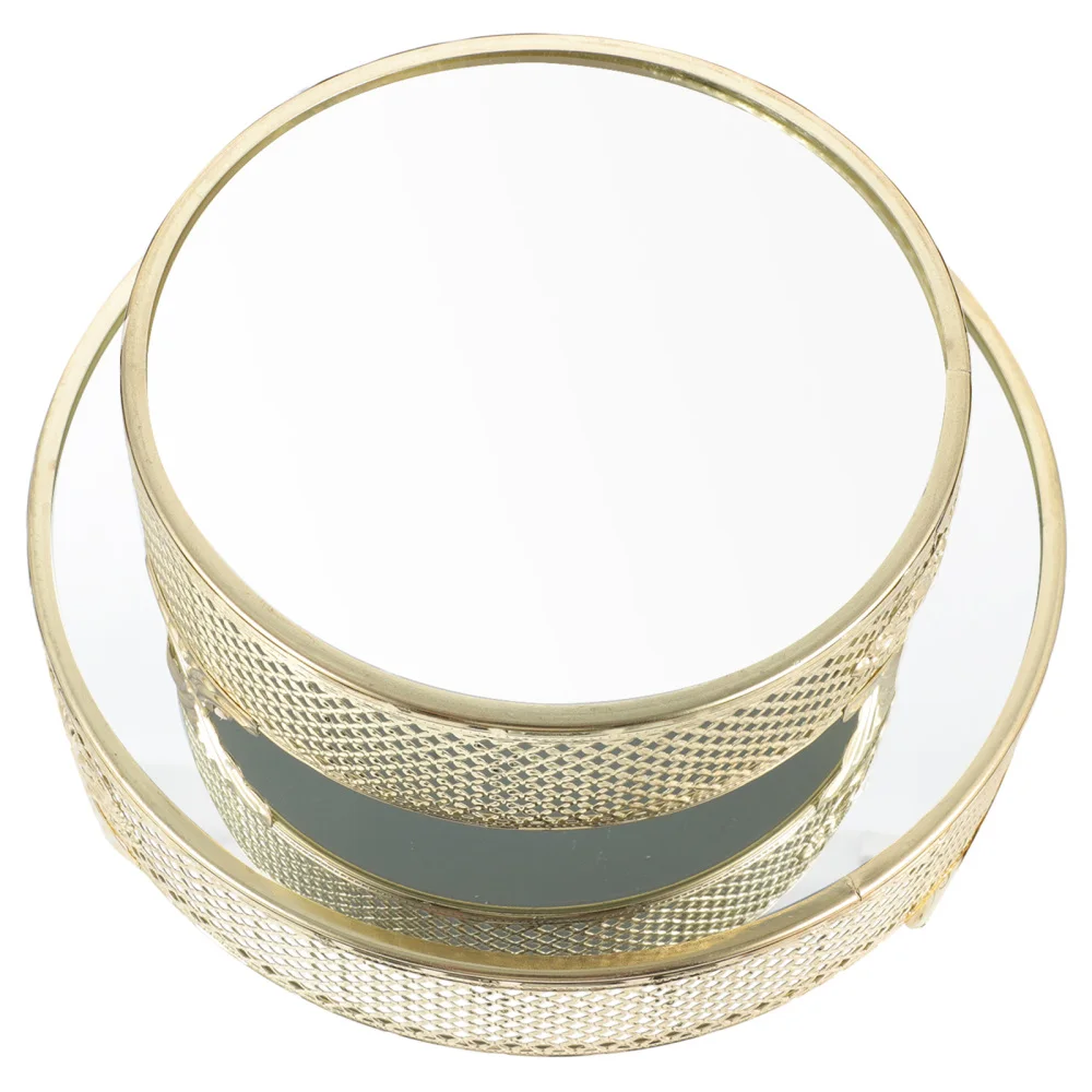 

2Pcs Antique Round Metal Cake Stand Cupcake Display Holder Party Decoration