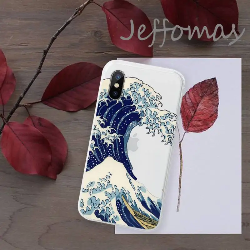 

The Big Wave of kanagawa Phone Case Transparent for iPhone 11 12 mini pro XS MAX 8 7 6 6S Plus X 5S SE 2020 XR
