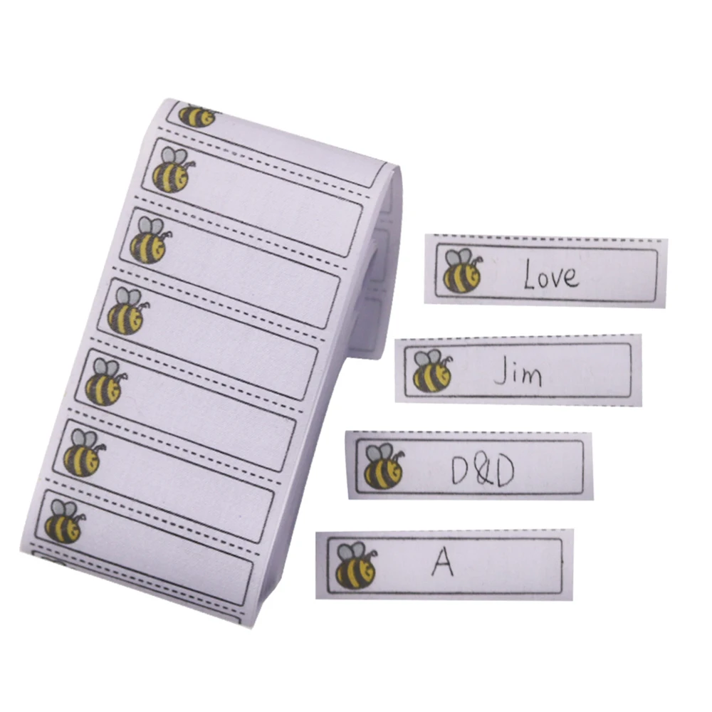 Моющиеся белые этикетки с пчелиным узором 100 шт. Маркер тегов комплектов одежды