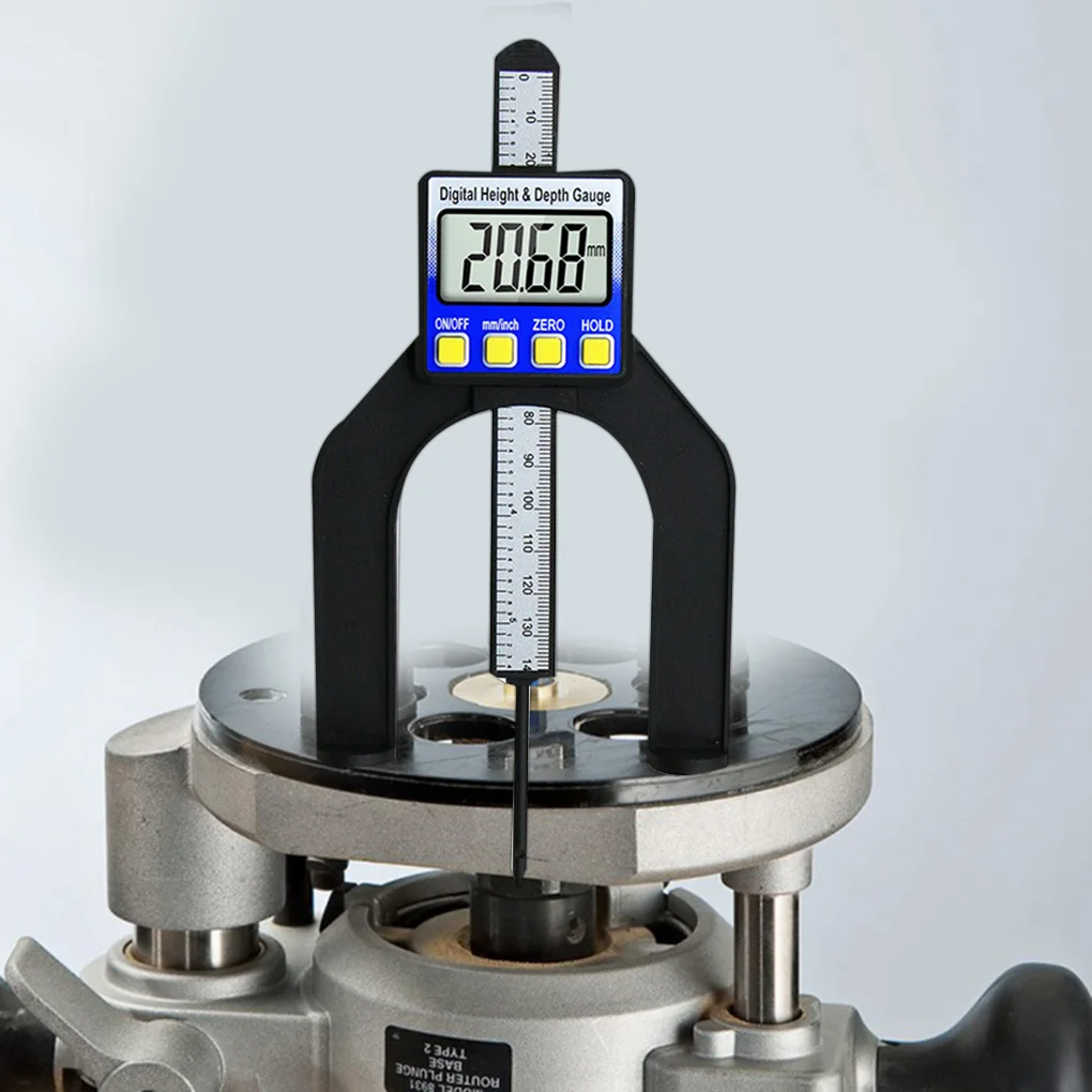 new Digital Display Height Gauge Electronic Depth Meter Ruler Woodworking Measuring Tools 0-80mm Range | Инструменты