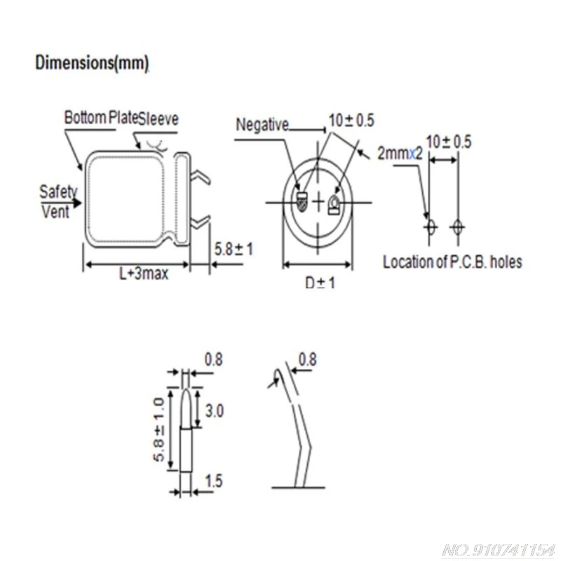 Алюминиевый электролитический конденсатор высокочастотный с низким ESR импеданс