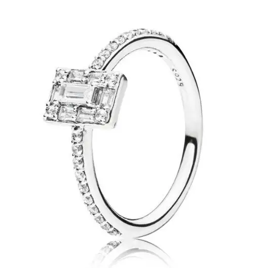 

Original 925 Sterling Silver pan Ring Luminous Ice SParkling Shards Ring For Women Wedding Engagement Party Fashion Jewelry