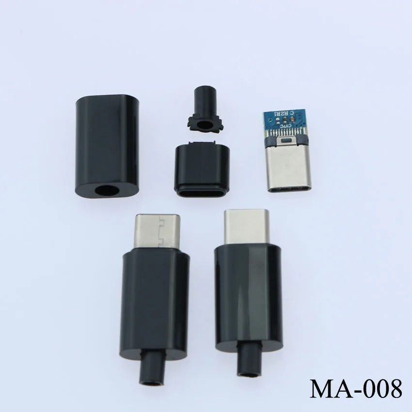 1 компл. DIY Micro USB Type-C сварочный Тип штекер 8 Pin разъем w/пластиковая крышка
