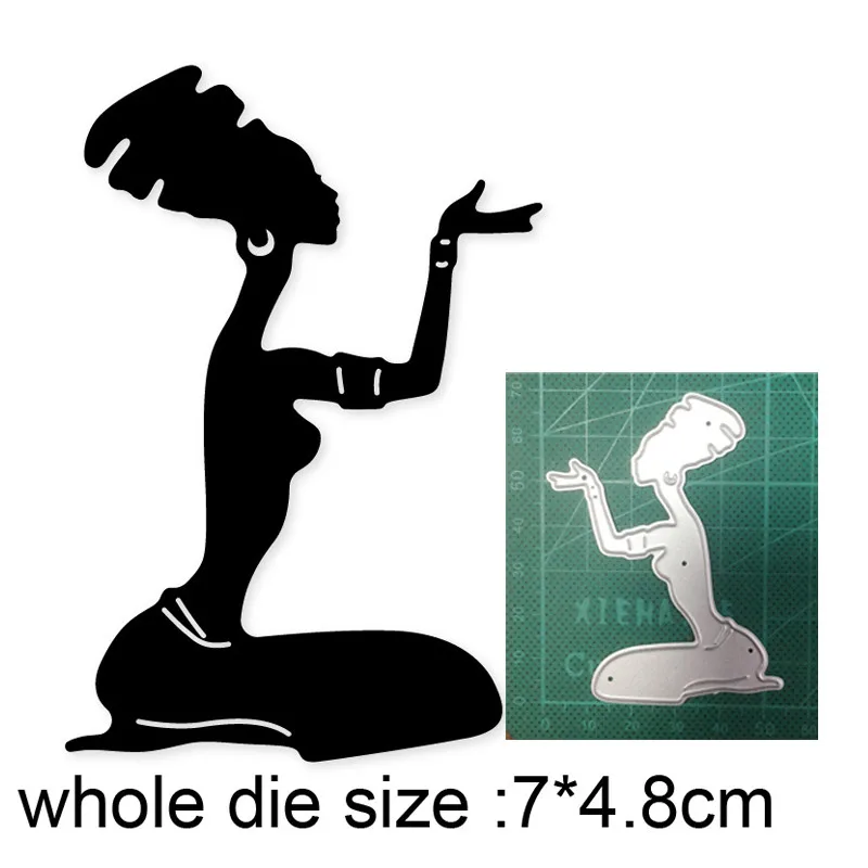 

African Women Dies New 2021 Metal Cutting Dies for DIY Scrapbooking Paper and Card Making Decorative Embossing Dies Craft dies
