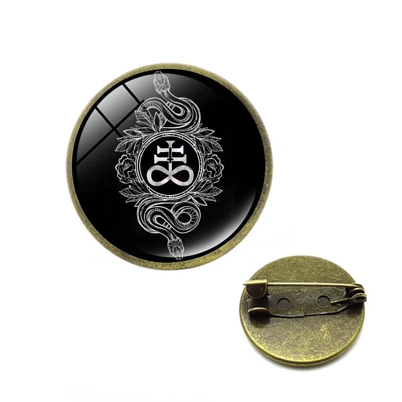 Бримстоун крест Броши Левиафан Крест символ булавки амулет талисман бижутерия