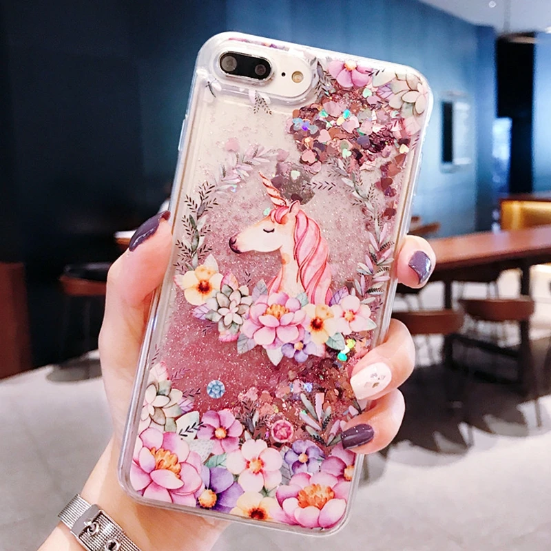 Чехол с единорогом Quicksand Mi Max 2 для Xiaomi 3 чехол Фламинго Liquid телефона Mix 2S |