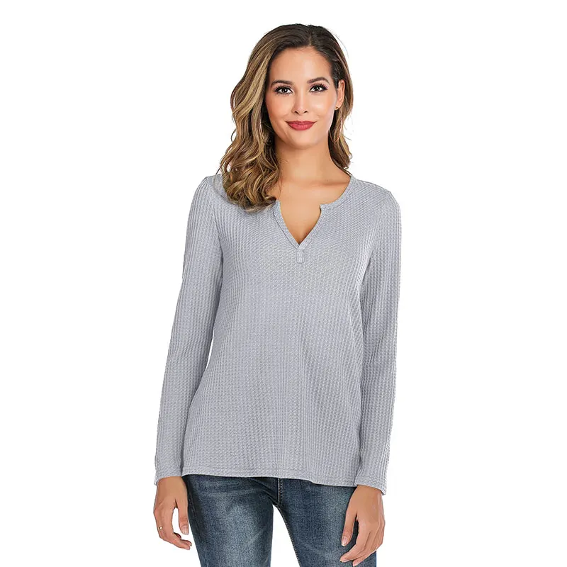 Женский свитер в клетку CINESSD черный Однотонный пуловер с v-образным вырезом и