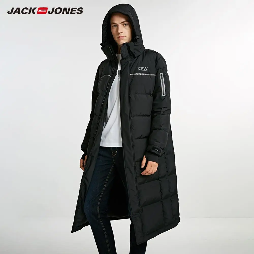 JackJones, Мужская зимняя длинная куртка-пуховик с капюшоном, парка, пальто, модная верхняя одежда для мужчин, 218312516