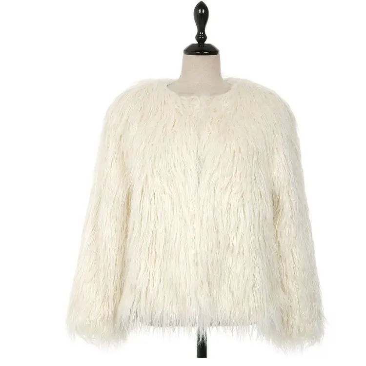 Autumn and Winter New Fur Coat Female Pink Fashion Thin Long Wool Imitation Beach Wool Short Coat