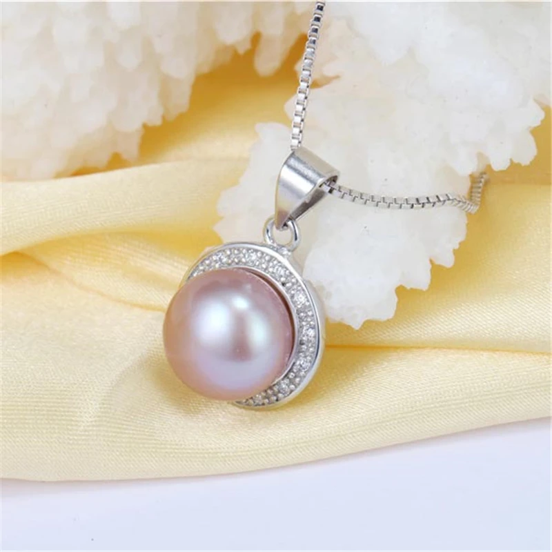 Женское Ожерелье с натуральным пресноводным жемчугом ожерелье из стерлингового