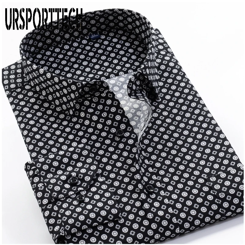 URSPORTTECH Большие размеры 8XL 9XL 10XL винтажные мужские рубашки с цветочным принтом