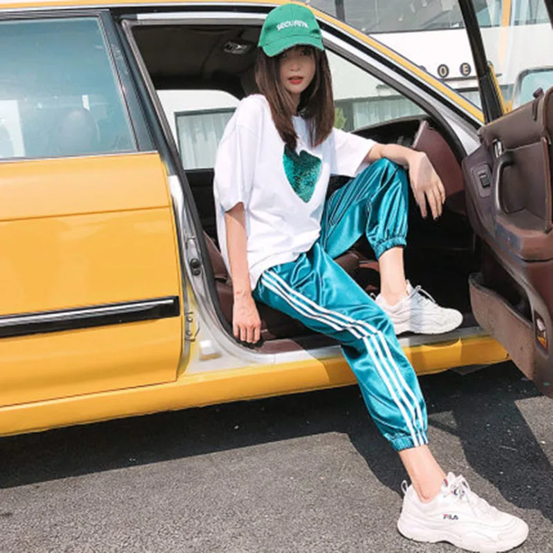 

New women's tracksuit Korean Casual Fashion 2021 Summer loose short sleeve two piece set women