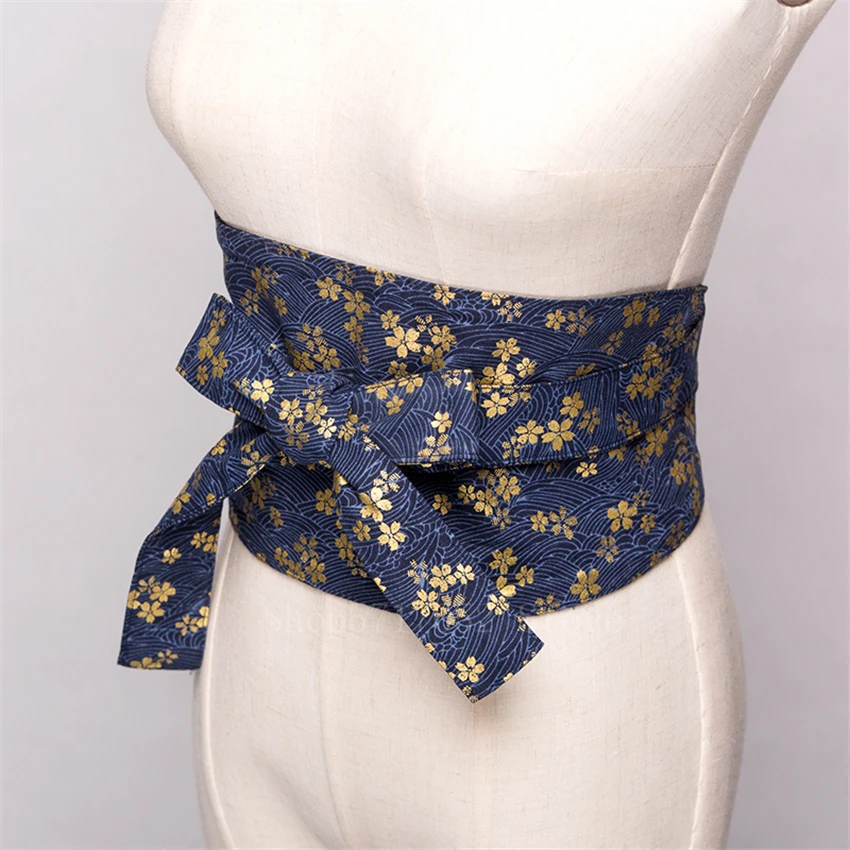 Японский стиль ретро Харадзюку кангава цветочный этнический Пояс Женская юката