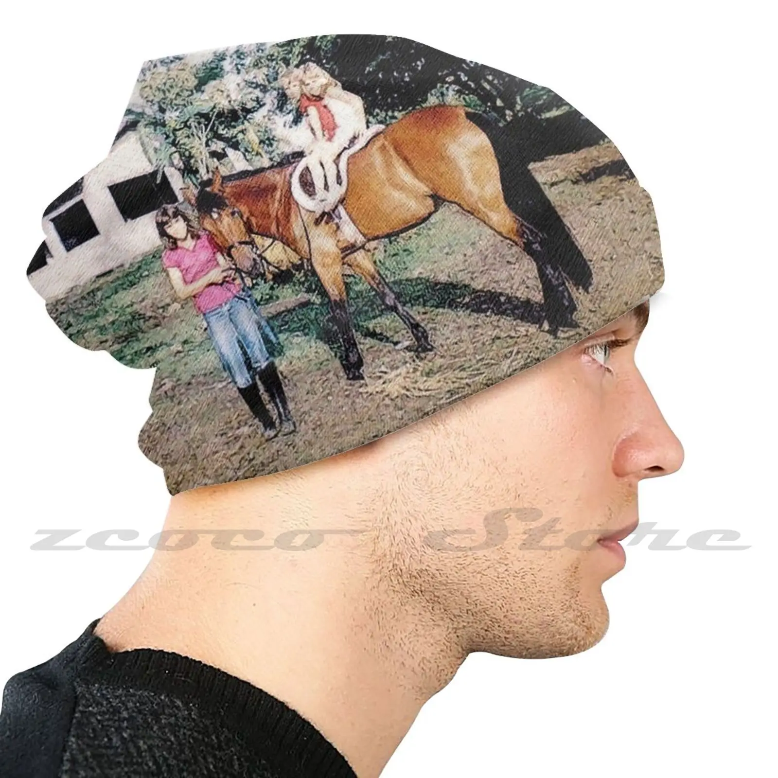 

Doleta Personalized Pattern Knit Hats Plus Size Elastic Soft Cap Horse Clayton Riding Club Curundu Canal Zone Panama
