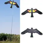 Реалистичный змей со светоотражающими глазами, пугалка для садоводства, воздушный змей с птицами, отражающие летающие Боярышники, пагалка для птиц без шеста для воздушного змея