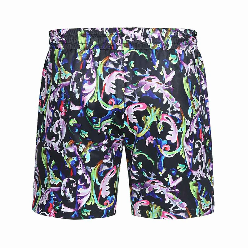 European Summer New Casual Shorts Men's Brand Exquisite Printing Beach Pants Trendy Sports Five-Point