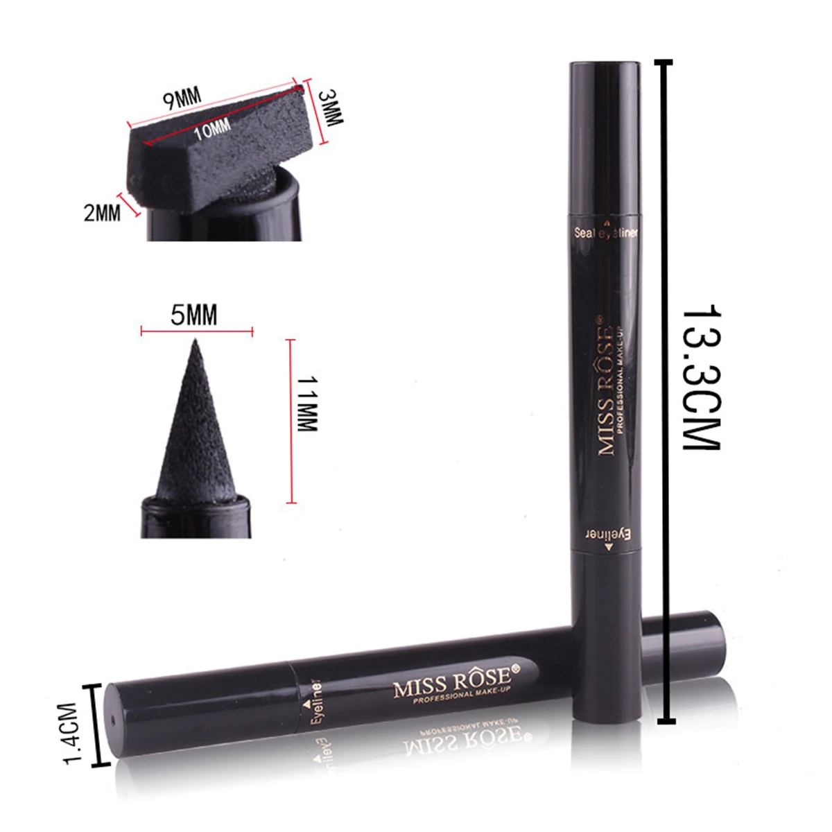 2 в 1 Подводка для глаз с жидкостью двойная головка быстросохнущая подводка