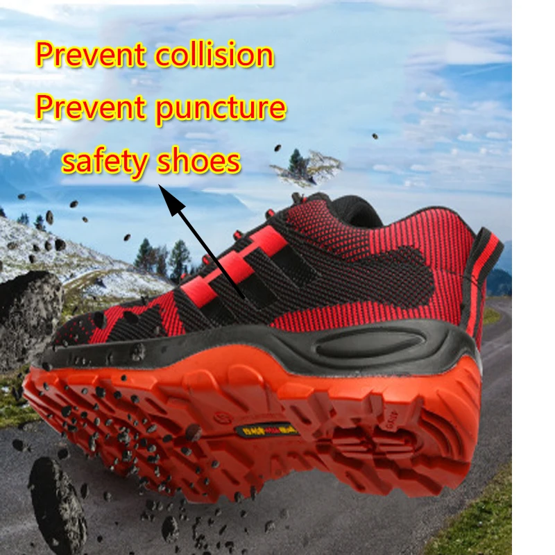 Мужская Уличная рабочая обувь со стальным носком противоскользящая