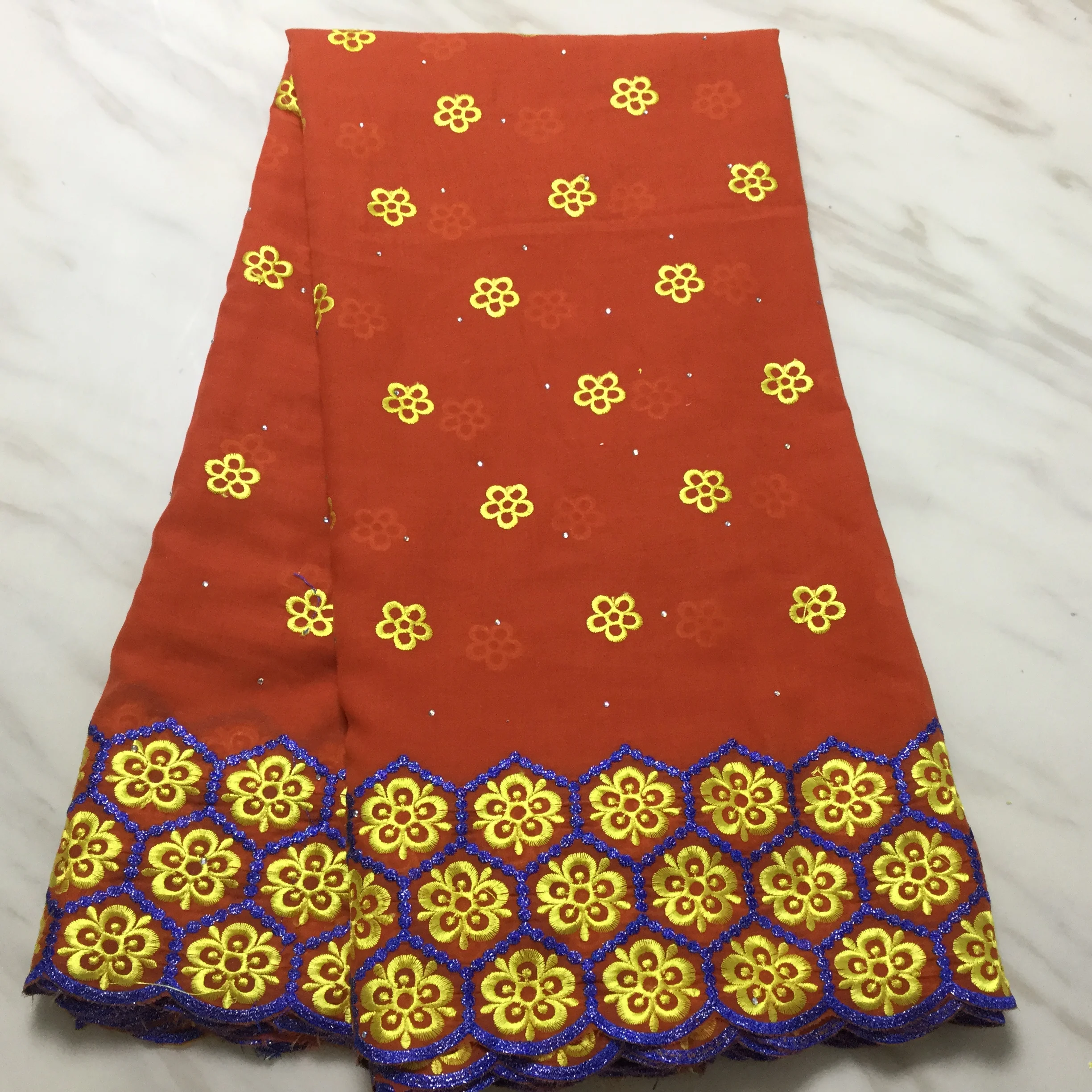 5 yard Swiss lace fabric 2019 latest heavy stones embroidery African cotton fabrics voile popular Dubai style FP1012 | Дом и сад