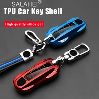 soft tpu newly style car key case cover chain for porsche macan 911 panamera cayenne 2018 replacement accessories interior