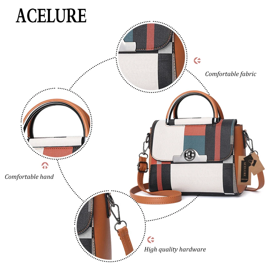 ACELURE, новые сумки для женщин, брендовая кожаная сумка, высокое качество, маленькие сумки, дамская сумка на плечо, Повседневная сумочка-мессенджер для шопинга