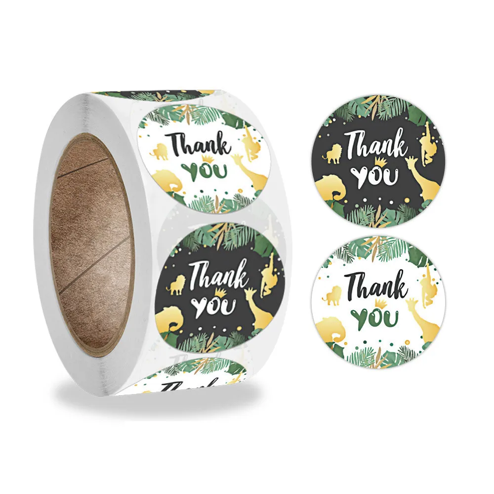 

500pc Candy Bags Box Sticker Gift Bag Sealing Sticker Thank You Love Wedding Birthday Cookie Bag Kraft Paper Sticker Party Decor