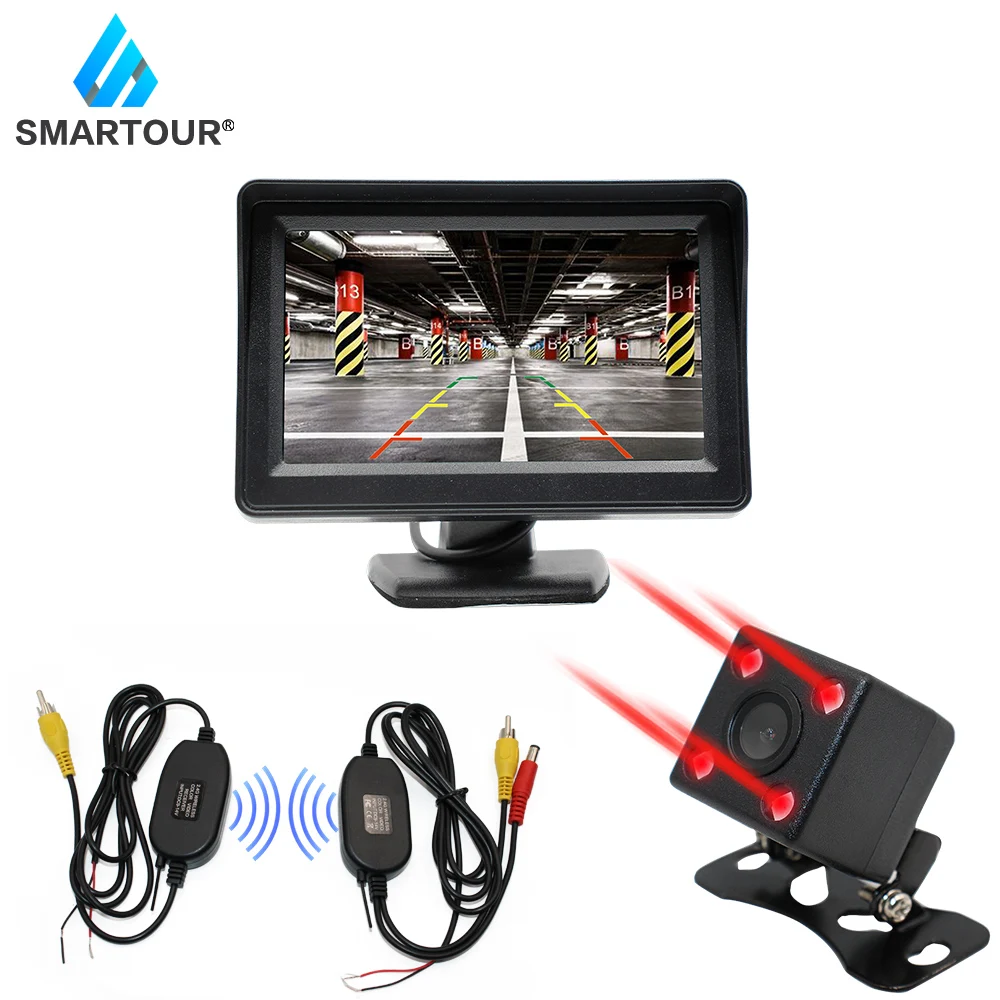 Автомобильная камера заднего вида Smartour система для парковки 4 3 дюймовый монитор