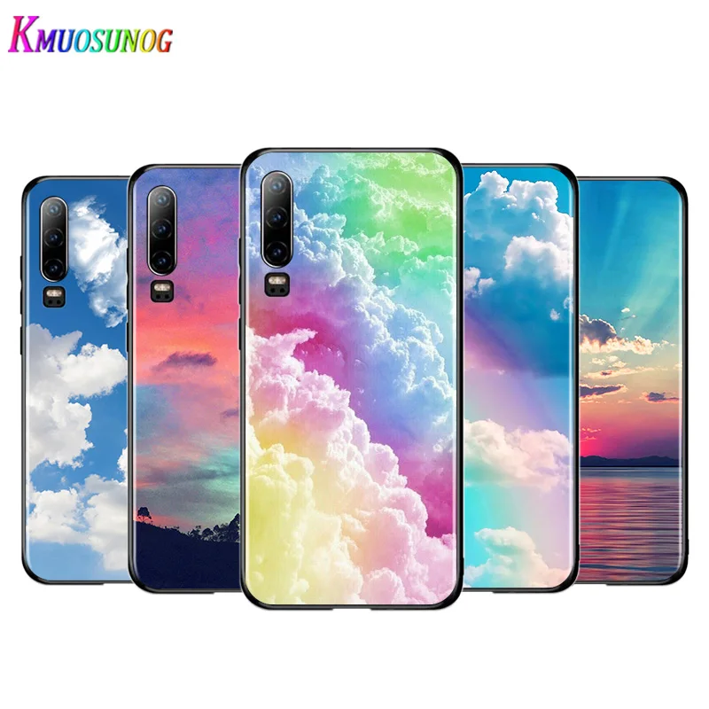 Романтические Розовые clouds sky su арт для Huawei P40 P30 P20 P10 P9 P8 Lite E mini Pro Plus 5G 2017 2019