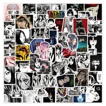 10/60pcs Japanese Thriller Comics Tomoe Graffiti Stickers Suitcase Car Notebook Scooter Mobile Phone Cartoon Decoration Stickers