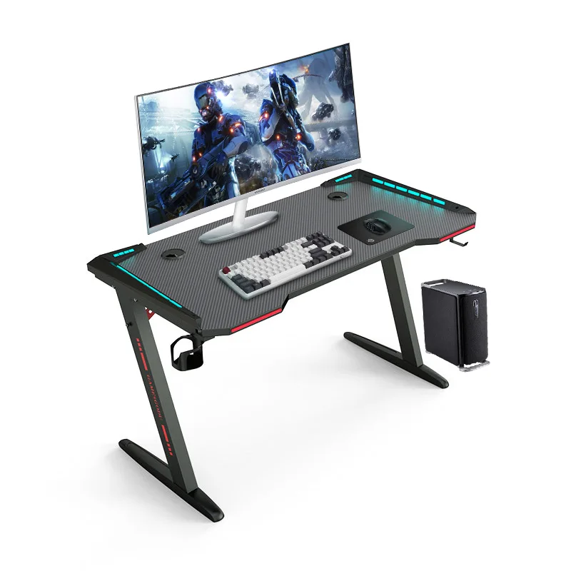 

47-дюймовый Эргономичный игровой стол со светодиодсветильник кой, компьютерный стол для киберспорта, настольные компьютерные настольные иг...