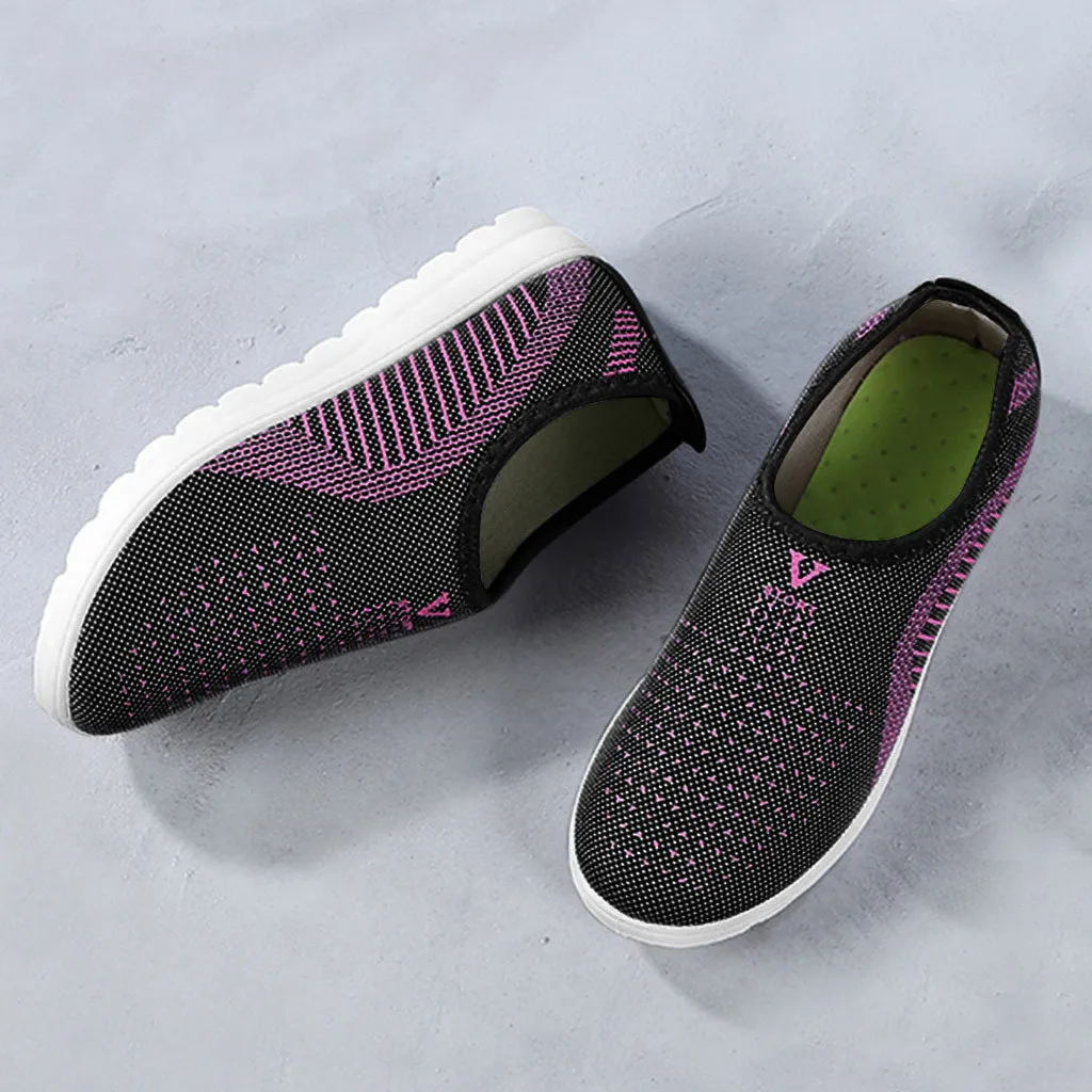 Кроссовки женская обувь на плоской подошве из сетчатого материала повседневные