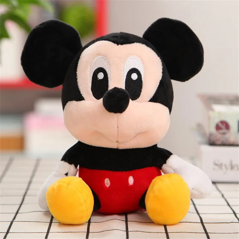 Mickey 17-20 см disney Pixar Cars 3 Микки Маус Минни плюшевые игрушки куклы мягкие животные стежка Тигр Vigny Медведь Детские подарки на день рождения - Цвет: Mickey