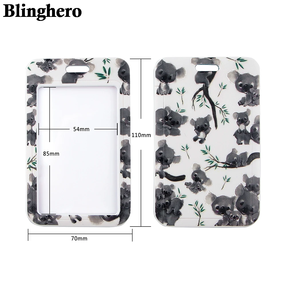 

CB361 Koala Cute Animal Card Cover ID Badge Bank Credit Card Badge Holder Key Ring Chain Clips School Student Office