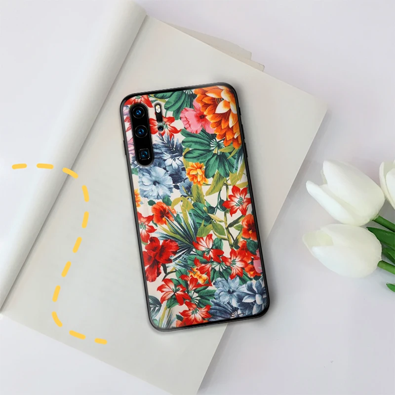 Для huawei P8 P9 Mini P10 P20 2019 P30 LITE для P Smart Z 2018 Pro Чехол телефона с черепичными розами и