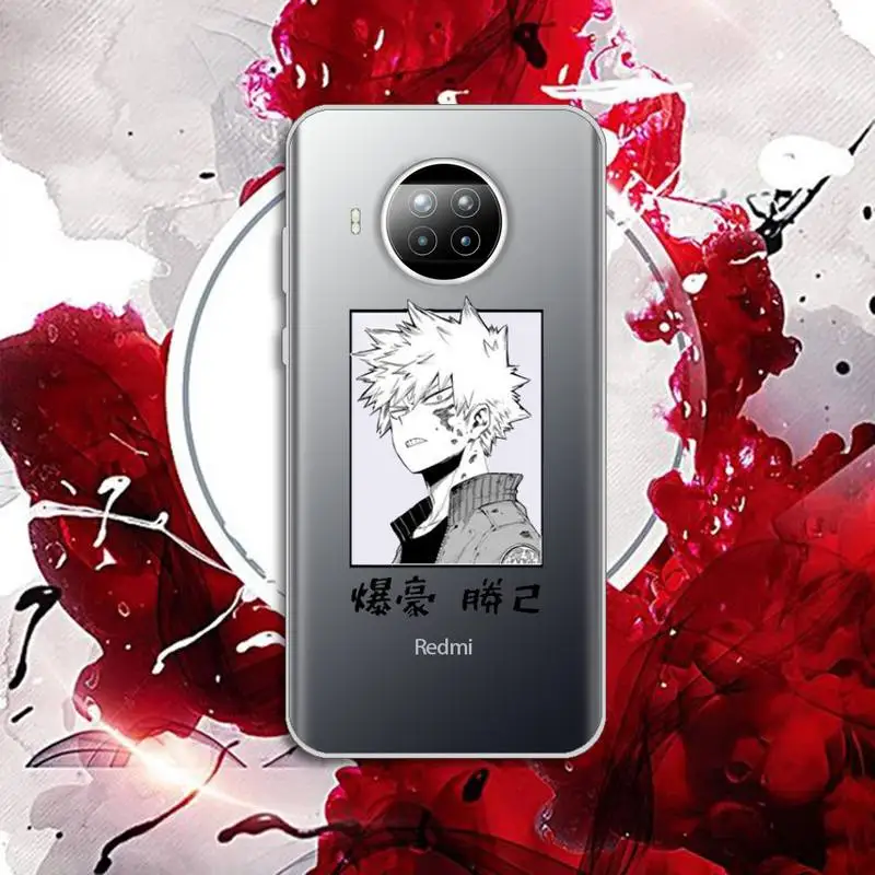 

My Hero Academia deku bakugou Phone Case Transparent for Xiaomi mi Redmi note 10t 8 9 pro lite 11 Samsung S 8 9 10 20 plus ultra