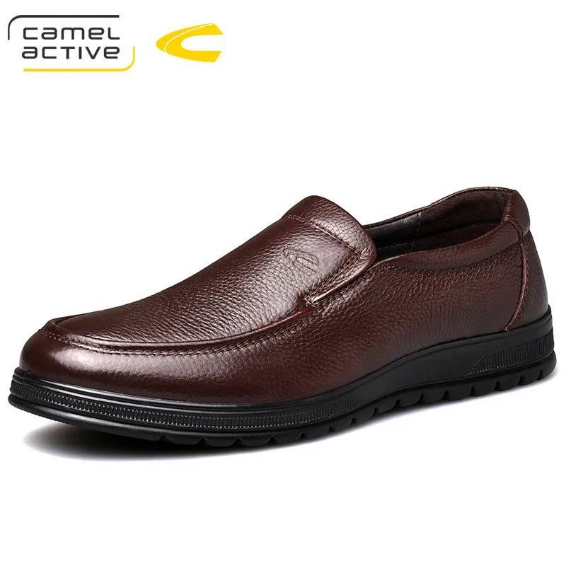 Camel Active New Business Dress Shoes Men's Genuine Leather Comfortable Men Loafers Cowhide Driving Soft Non-slip Casual | Обувь