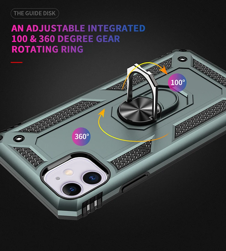 Armor Phone Case For iphone 11 Pro Max 6 6S 7 8 plus Magnetic Ring Stand Cover XS MAX XR X Protective Back | Мобильные телефоны и