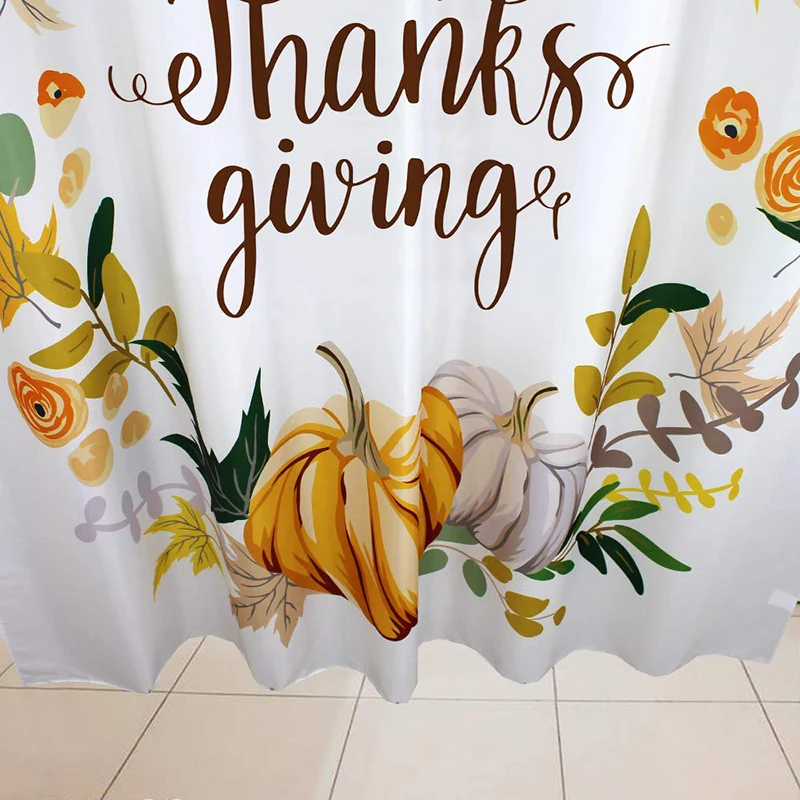 Водонепроницаемая занавеска для душа в виде тыквы из полиэстера | Дом и сад