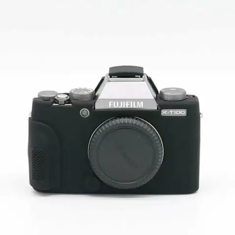 Мягкий силиконовый кожаный брони чехол для камеры чехол для Fuji Fujifilm X-T100 XT100 резиновый чехол