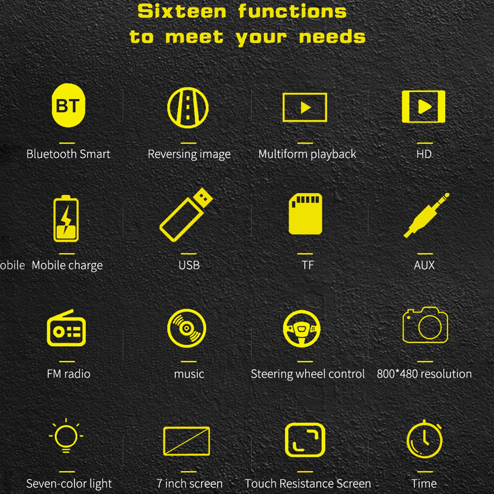 

7 Inch Screen Bluetooth Car MP5 Video Player Support for IOS XR Interconnection Car MP5 Player support U-disk TF card AUX access