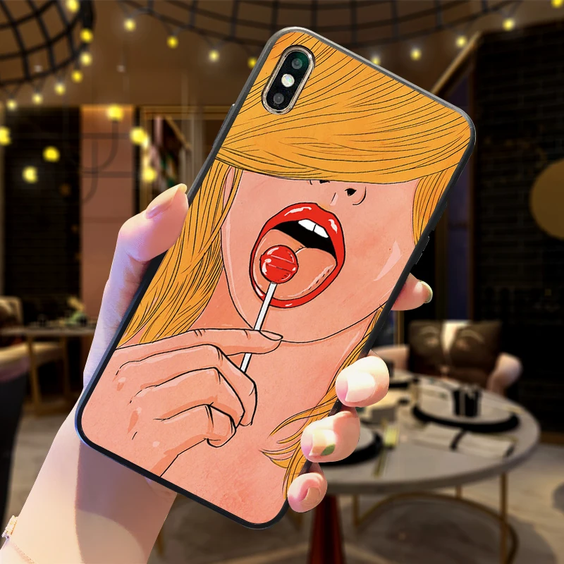 Сексуальная Татуировка еда леденец девушка чехол для телефона Xiaomi Mi 9 9T A3 Pro CC9 CC9E 8