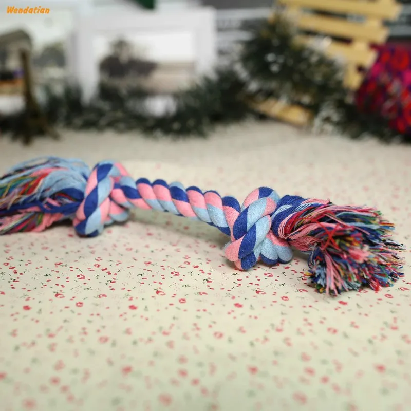 

Pet Products Dog Supplies Toys Weaving Cotton Rope Double Knot Models Clean Tooth Dog Bite Chew Toy 10pcs/lot