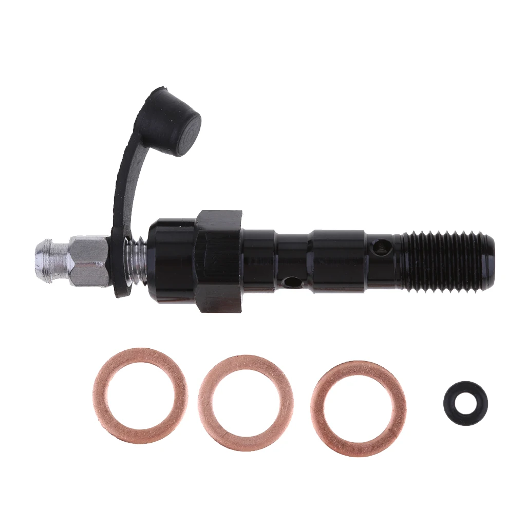 

MagiDeal M10 Double/Single Banjo Bolt Thread Bleeder Nipple Washers 1.25mm
