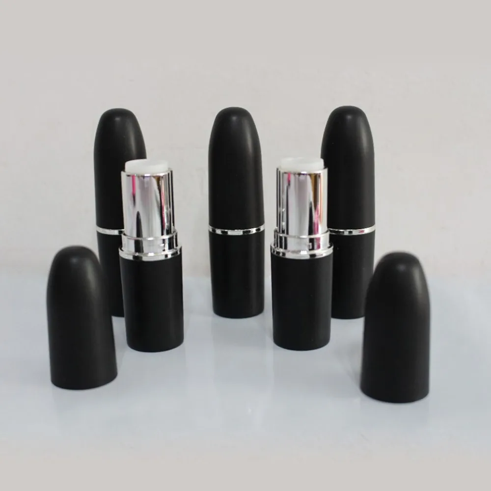 50 шт./лот пустой тюбик для помады черного цвета футляр пуля сделай сам контейнер в