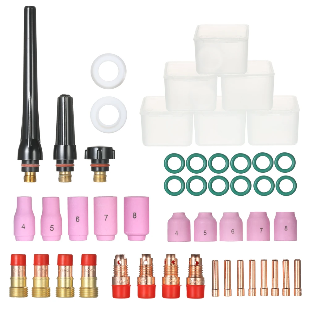 49 шт. портативный сварочный фонарь для TIG газовая линза #10 набор стеклянных чашек